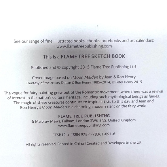 Sketch Book Moon Maiden by Jean & Ron Henry Flame Tree Studio 8.5 x 11 in - Picture 4 of 4